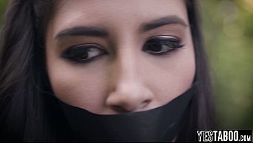 Nerdy lesbian latina teen fuck petite bully from school in forest